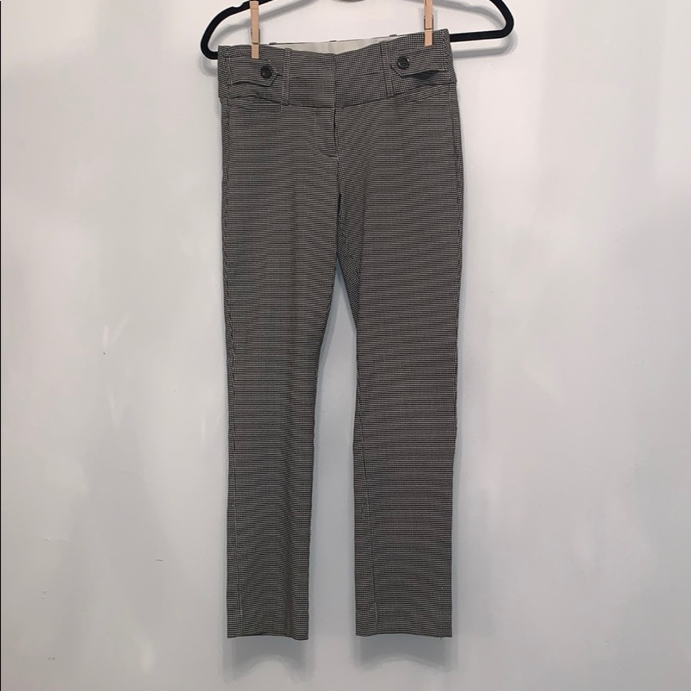checked slacks